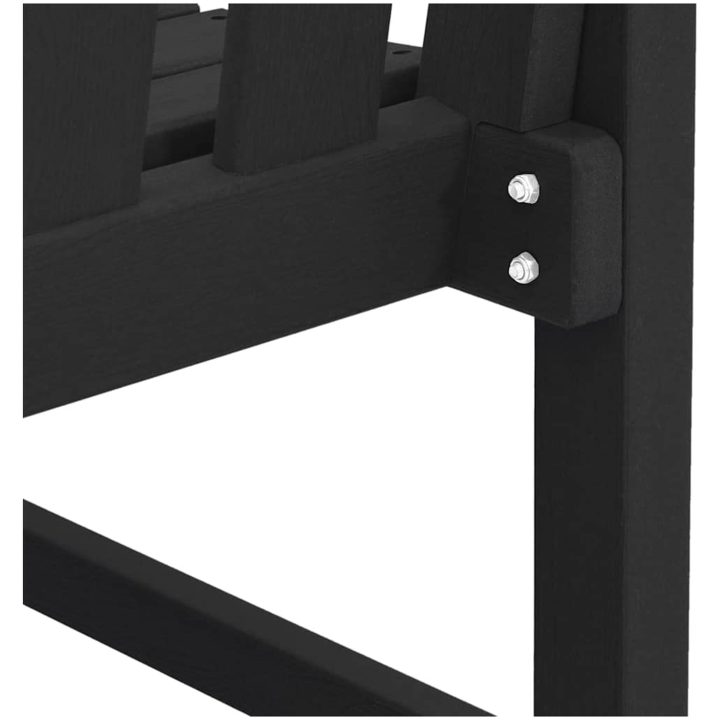 Trädgårdsbänk Svart HDPE vidaXL 120 cm – bild 9