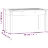 Trädgårdsbänk svart massiv furu vidaXL 80 x 44 x 45 cm – miniatyr 8