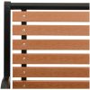 Trädgårdsbänk svart och brun 116 cm stål och WPC vidaXL – miniatyr 5