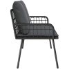 Trädgårdsbänk Svart Poly Rattan vidaXL 114 x 64 x 78 cm – miniatyr 6