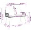 Trädgårdsbänk Svart Poly Rattan vidaXL 114 x 64 x 78 cm – miniatyr 8