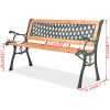 Trädgårdsbänk trä vidaXL 122 cm – miniatyr 7