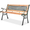 Trädgårdsbänk trä vidaXL 122 cm – miniatyr 1