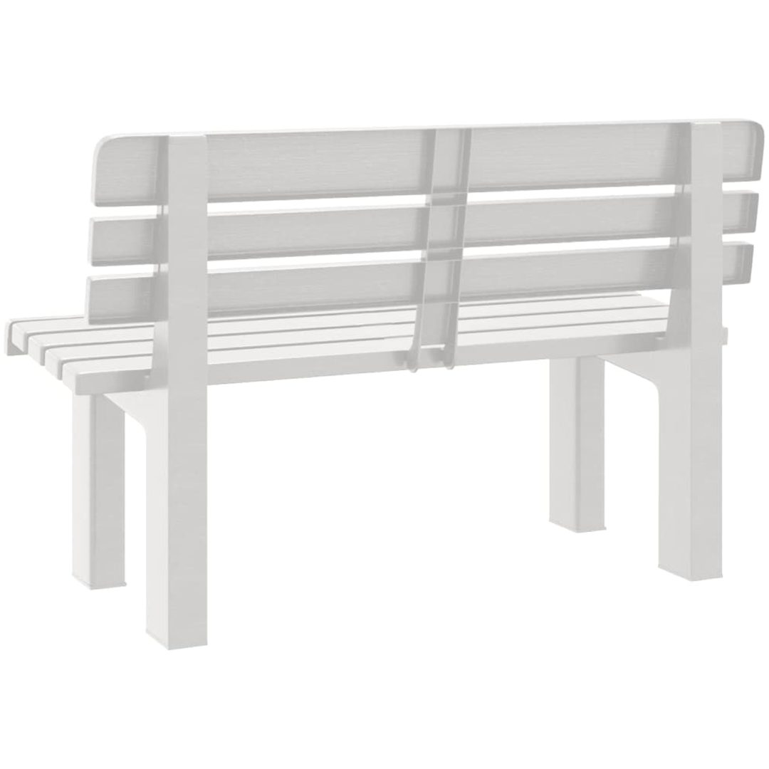 Trädgårdsbänk vit 110x52x71 cm polypropen vidaXL – bild 6