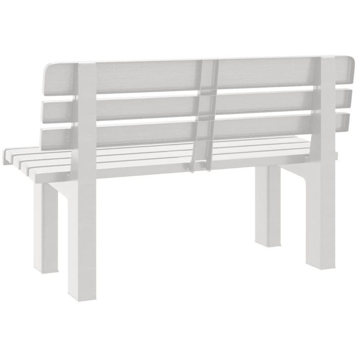 Trädgårdsbänk vit 110x52x71 cm polypropen vidaXL – bild 6