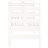 Trädgårdsbänk vit 111,5x53x71 cm massiv furu vidaXL – miniatyr 5