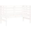 Trädgårdsbänk vit 111,5x53x71 cm massiv furu vidaXL – miniatyr 6