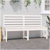 Trädgårdsbänk vit 157,5 cm massiv furu vidaXL 157.5 x 48 x 91.5 cm – miniatyr 3