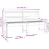 Trädgårdsbänk vit 157,5 cm massiv furu vidaXL 157.5 x 48 x 91.5 cm – miniatyr 7