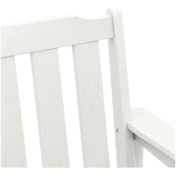 Trädgårdsbänk Vit HDPE vidaXL 120 cm – bild 8