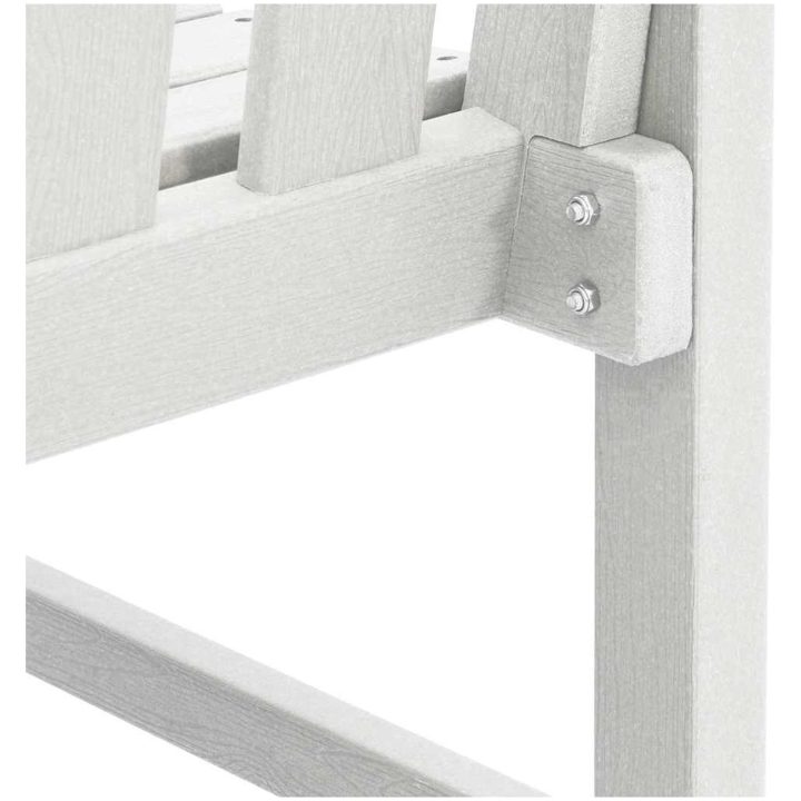 Trädgårdsbänk Vit HDPE vidaXL 120 cm – bild 9