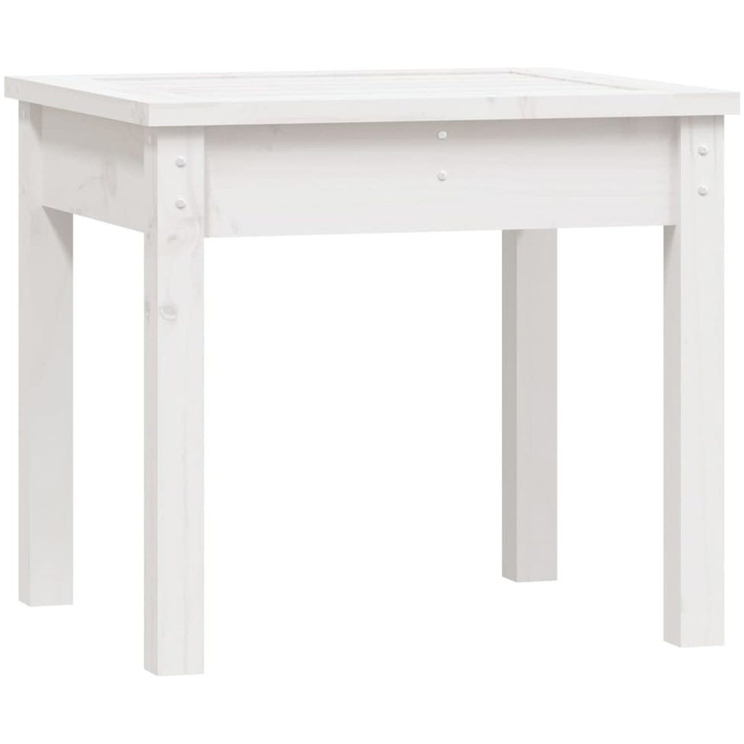 Trädgårdsbänk vit massiv furu vidaXL 50 x 44 x 45 cm – bild 2