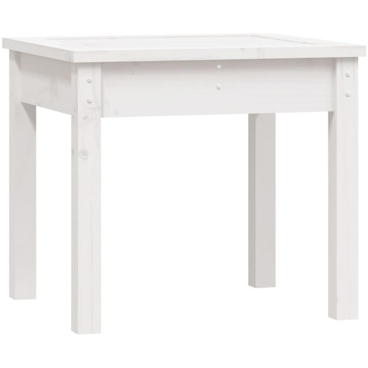 Trädgårdsbänk vit massiv furu vidaXL 50 x 44 x 45 cm – bild 2