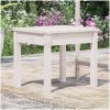 Trädgårdsbänk vit massiv furu vidaXL 50 x 44 x 45 cm – miniatyr 3