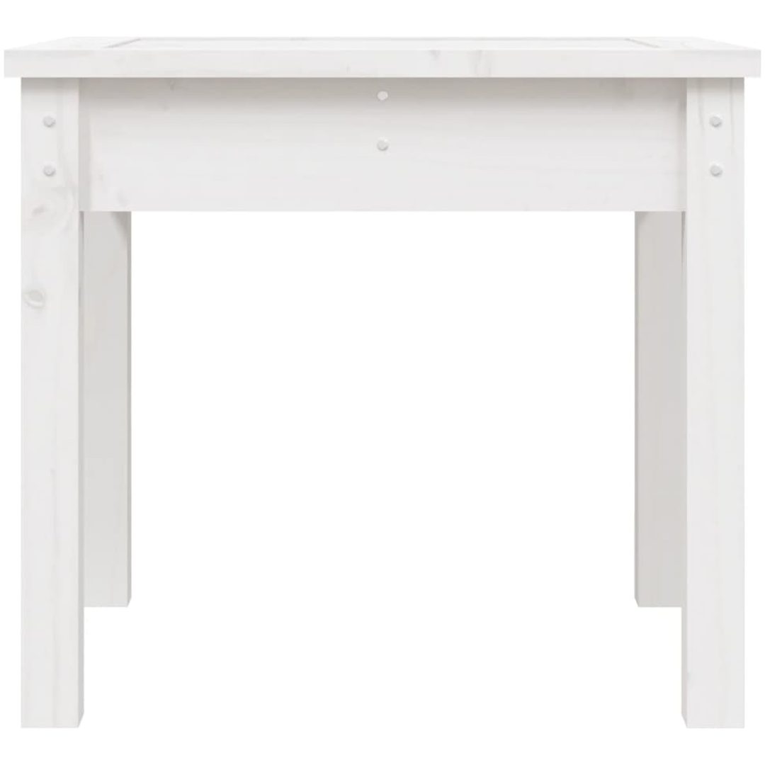 Trädgårdsbänk vit massiv furu vidaXL 50 x 44 x 45 cm – bild 4