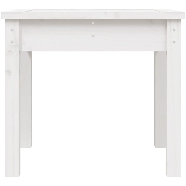 Trädgårdsbänk vit massiv furu vidaXL 50 x 44 x 45 cm – bild 4