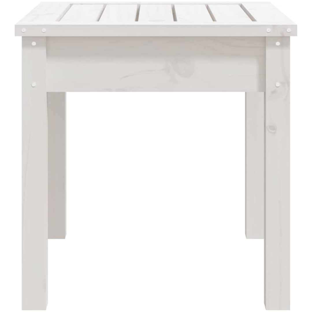 Trädgårdsbänk vit massiv furu vidaXL 50 x 44 x 45 cm – bild 5