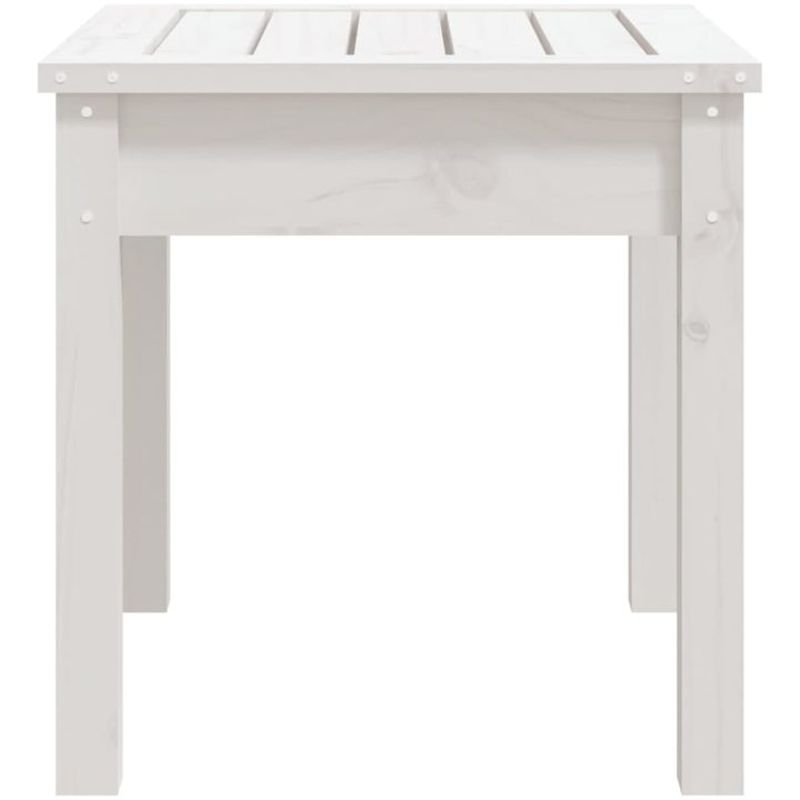 Trädgårdsbänk vit massiv furu vidaXL 50 x 44 x 45 cm – bild 5