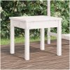 Trädgårdsbänk vit massiv furu vidaXL 50 x 44 x 45 cm – miniatyr 1