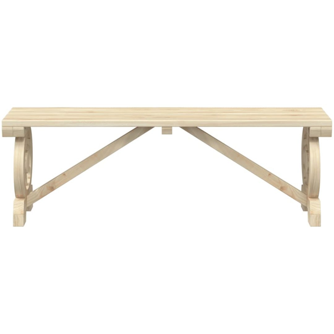 Trädgårdsbänkar 2 st massivt granträ vidaXL 115 x 28 x 39,5 cm – bild 4