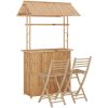 Trädgårdsbar 3 delar bambu vidaXL – miniatyr 2