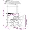 Trädgårdsbar 3 delar bambu vidaXL – miniatyr 10