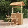 Trädgårdsbar 3 delar bambu vidaXL – miniatyr 1