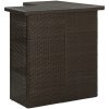 Trädgårdsbar med dynor 8 delar konstrotting brun vidaXL – miniatyr 2