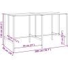 Trädgårdsbar set 11 delar svart pulverlackerat stål vidaXL 200 x 99 x 110 cm – miniatyr 12
