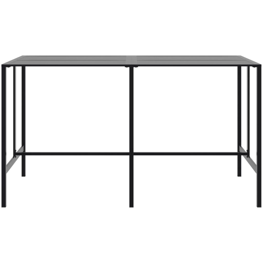 Trädgårdsbar set 11 delar svart pulverlackerat stål vidaXL 200 x 99 x 110 cm – bild 5