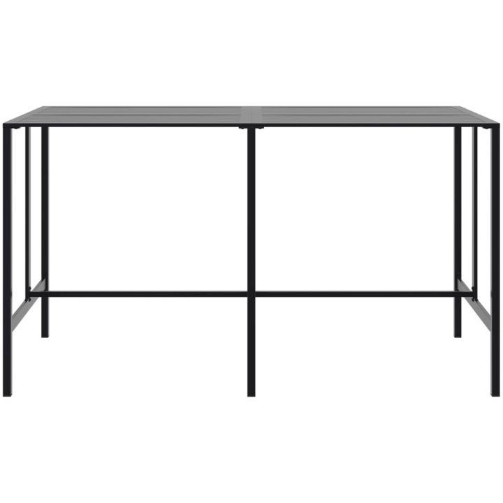 Trädgårdsbar set 11 delar svart pulverlackerat stål vidaXL 200 x 99 x 110 cm – bild 5