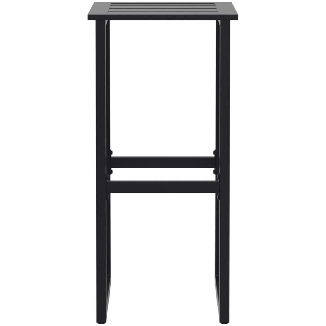 Trädgårdsbar set 11 delar svart pulverlackerat stål vidaXL 200 x 99 x 110 cm – bild 6