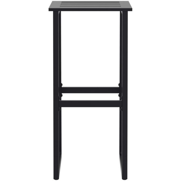 Trädgårdsbar set 11 delar svart pulverlackerat stål vidaXL 200 x 99 x 110 cm – bild 6