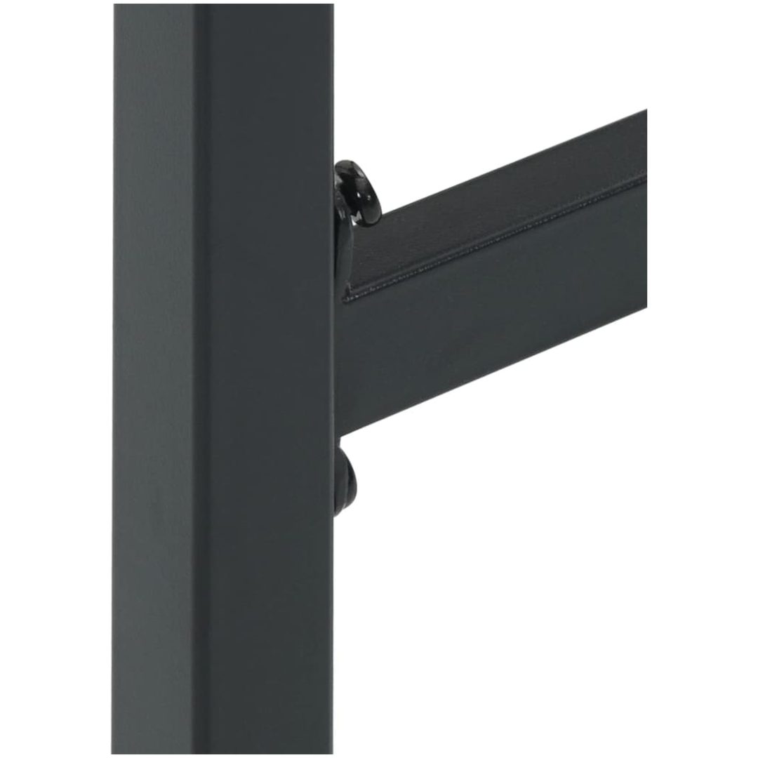 Trädgårdsbar set 11 delar svart pulverlackerat stål vidaXL 200 x 99 x 110 cm – bild 7