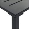 Trädgårdsbar set 5 delar svart pulverlackerat stål vidaXL 100 x 50 x 110 cm – miniatyr 11