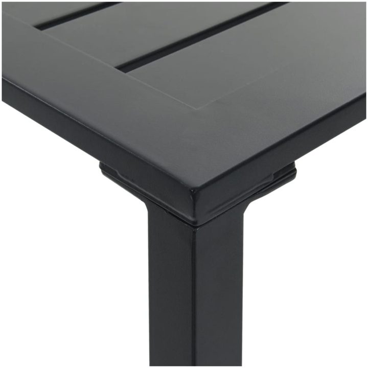 Trädgårdsbar set 5 delar svart pulverlackerat stål vidaXL 100 x 50 x 110 cm – bild 11