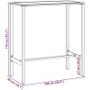 Trädgårdsbar set 5 delar svart pulverlackerat stål vidaXL 100 x 50 x 110 cm – miniatyr 12