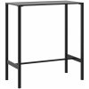 Trädgårdsbar set 5 delar svart pulverlackerat stål vidaXL 100 x 50 x 110 cm – miniatyr 3