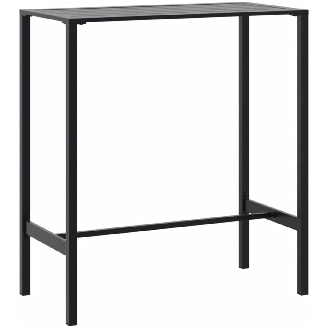 Trädgårdsbar set 5 delar svart pulverlackerat stål vidaXL 100 x 50 x 110 cm – bild 3