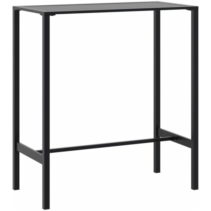 Trädgårdsbar set 5 delar svart pulverlackerat stål vidaXL 100 x 50 x 110 cm – bild 3