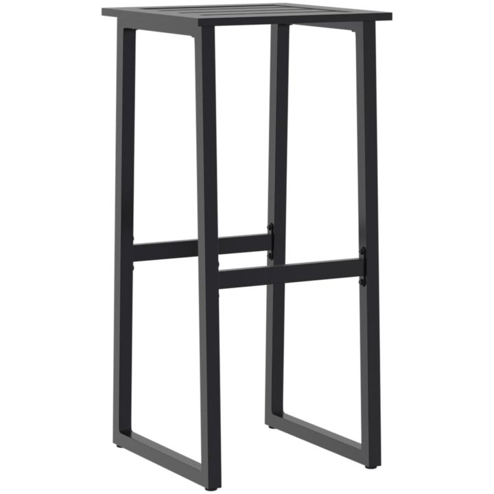 Trädgårdsbar set 5 delar svart pulverlackerat stål vidaXL 100 x 50 x 110 cm – bild 4