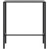Trädgårdsbar set 5 delar svart pulverlackerat stål vidaXL 100 x 50 x 110 cm – miniatyr 5