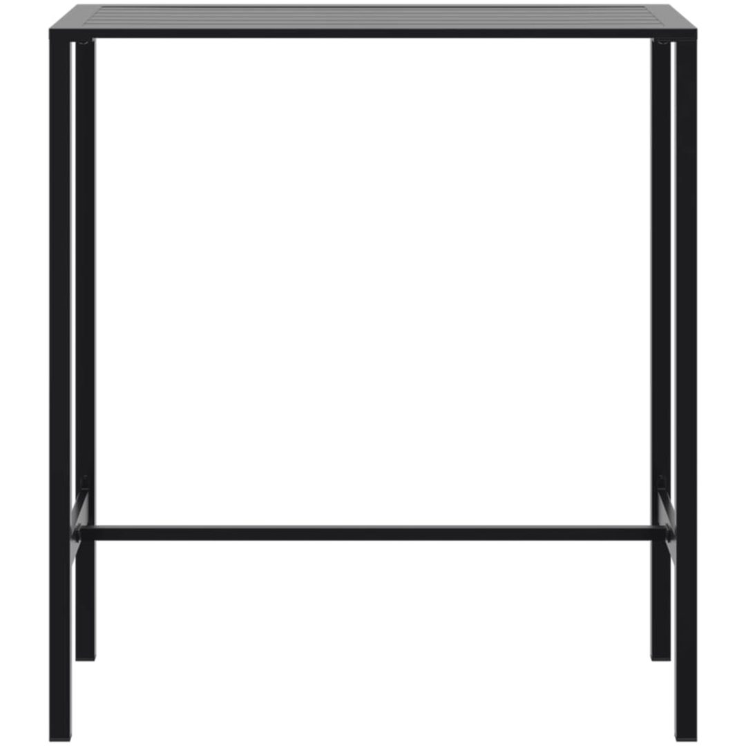 Trädgårdsbar set 5 delar svart pulverlackerat stål vidaXL 100 x 50 x 110 cm – bild 5