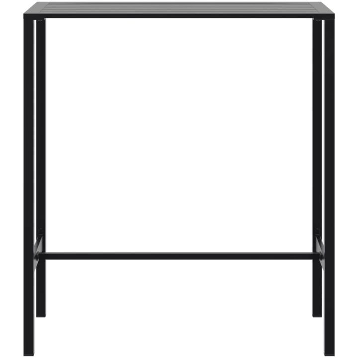 Trädgårdsbar set 5 delar svart pulverlackerat stål vidaXL 100 x 50 x 110 cm – bild 5