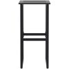 Trädgårdsbar set 5 delar svart pulverlackerat stål vidaXL 100 x 50 x 110 cm – miniatyr 6