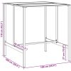 Trädgårdsbar set 7 delar svart pulverlackerat stål vidaXL 100 x 100 x 110 cm – miniatyr 12