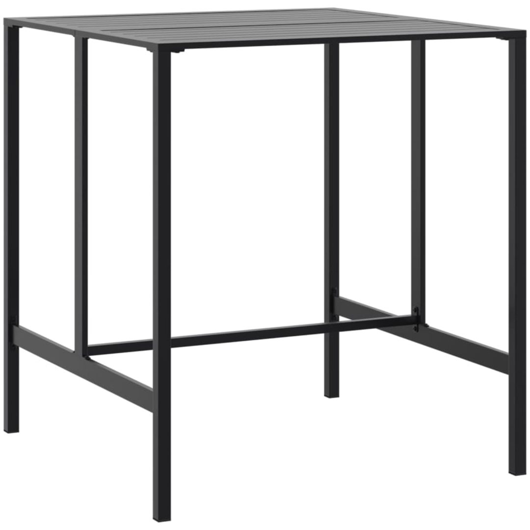 Trädgårdsbar set 7 delar svart pulverlackerat stål vidaXL 100 x 100 x 110 cm – bild 3
