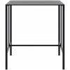 Trädgårdsbar set 7 delar svart pulverlackerat stål vidaXL 100 x 100 x 110 cm – miniatyr 5