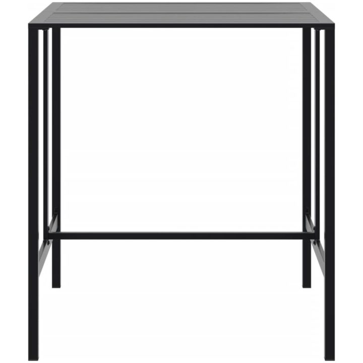 Trädgårdsbar set 7 delar svart pulverlackerat stål vidaXL 100 x 100 x 110 cm – bild 5