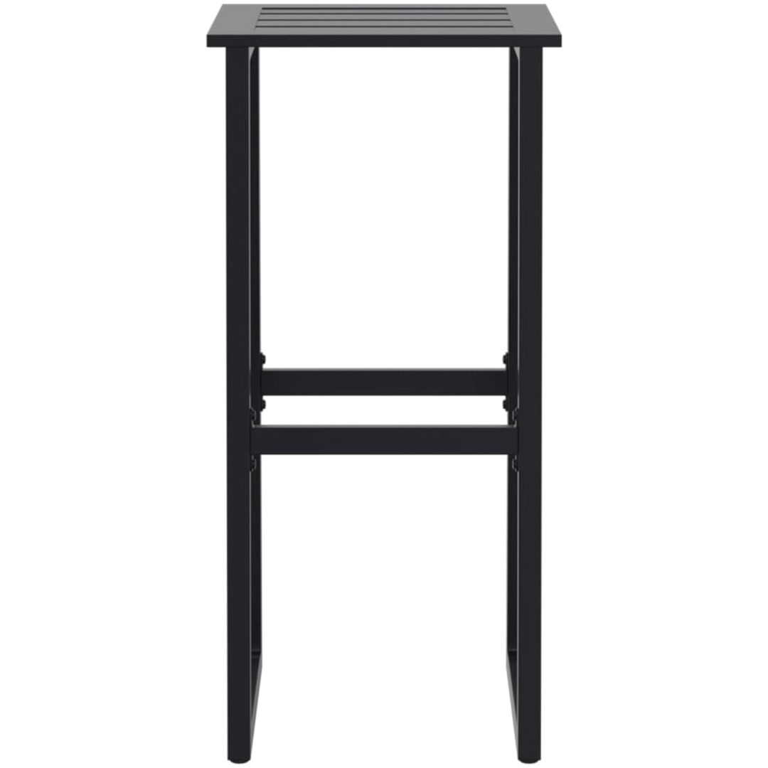 Trädgårdsbar set 7 delar svart pulverlackerat stål vidaXL 100 x 100 x 110 cm – bild 6